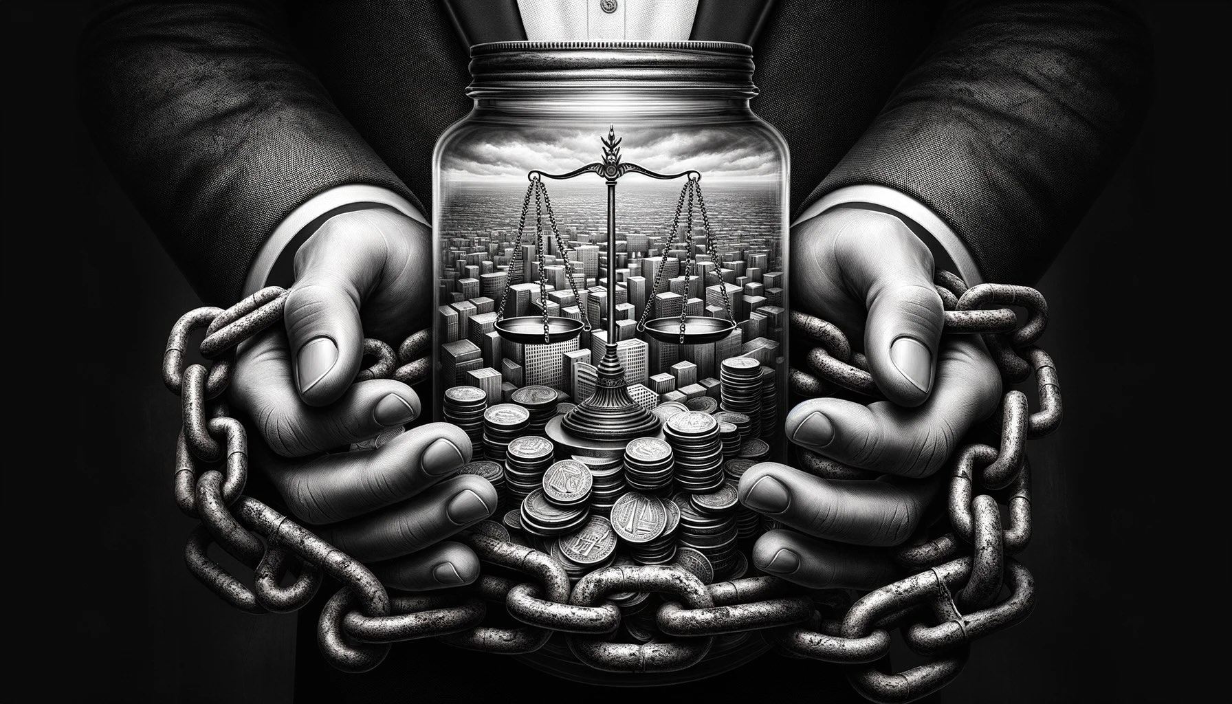 DALL·E jar filled with coins